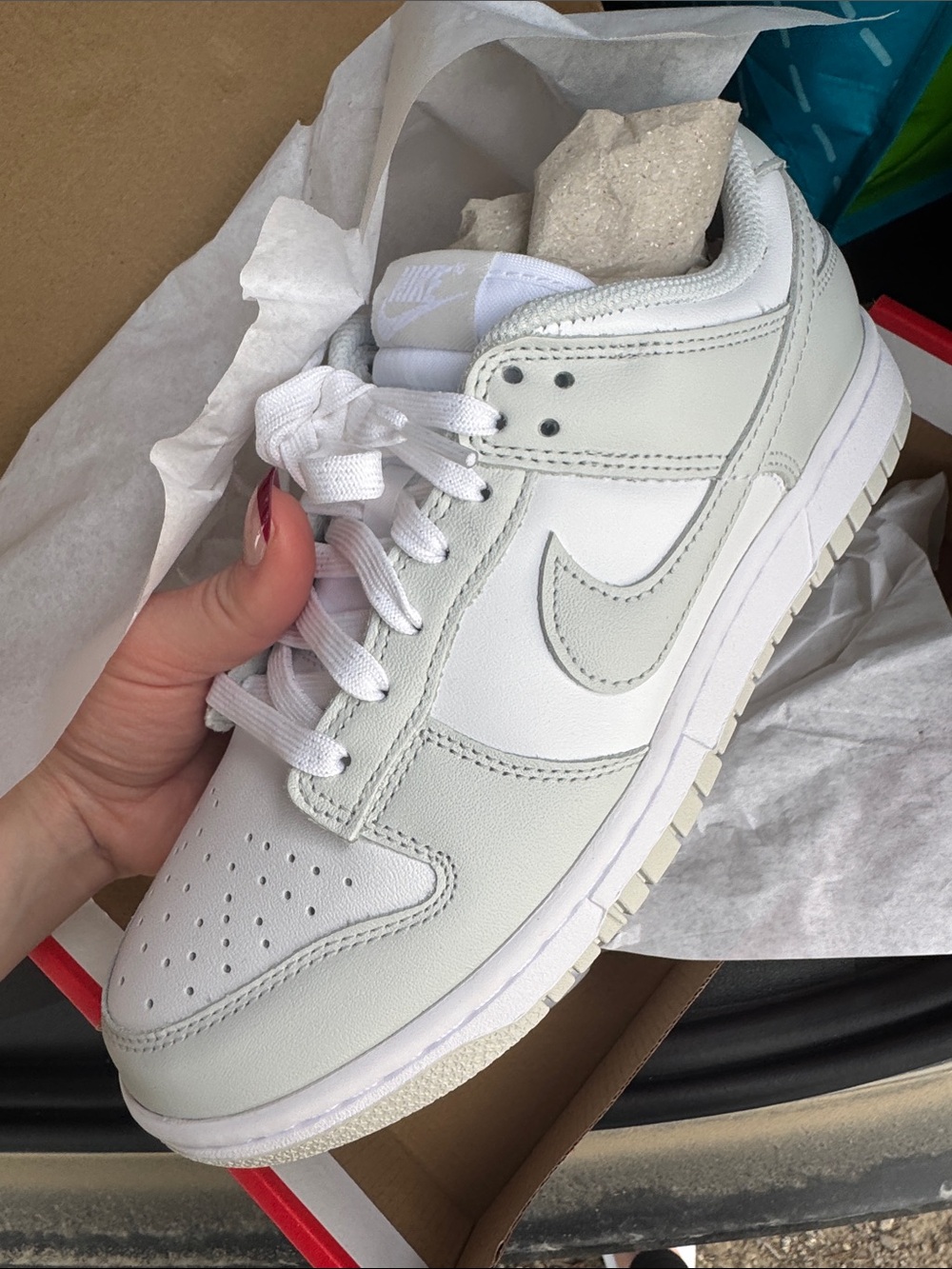 NEW in box Nike Dunk Low Women’s White/Photon Dust White Shoes Size 8